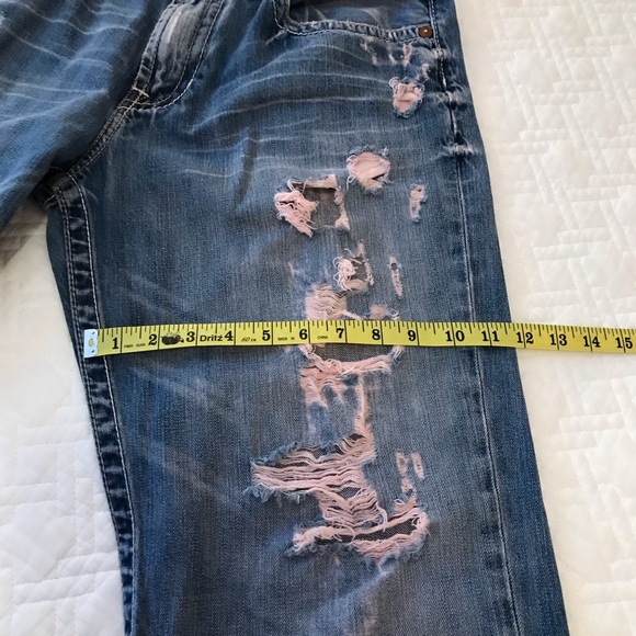 Big Star Purposely Distressed Vanguard Relaxed Jeans Size 34L - Picture 11 of 13